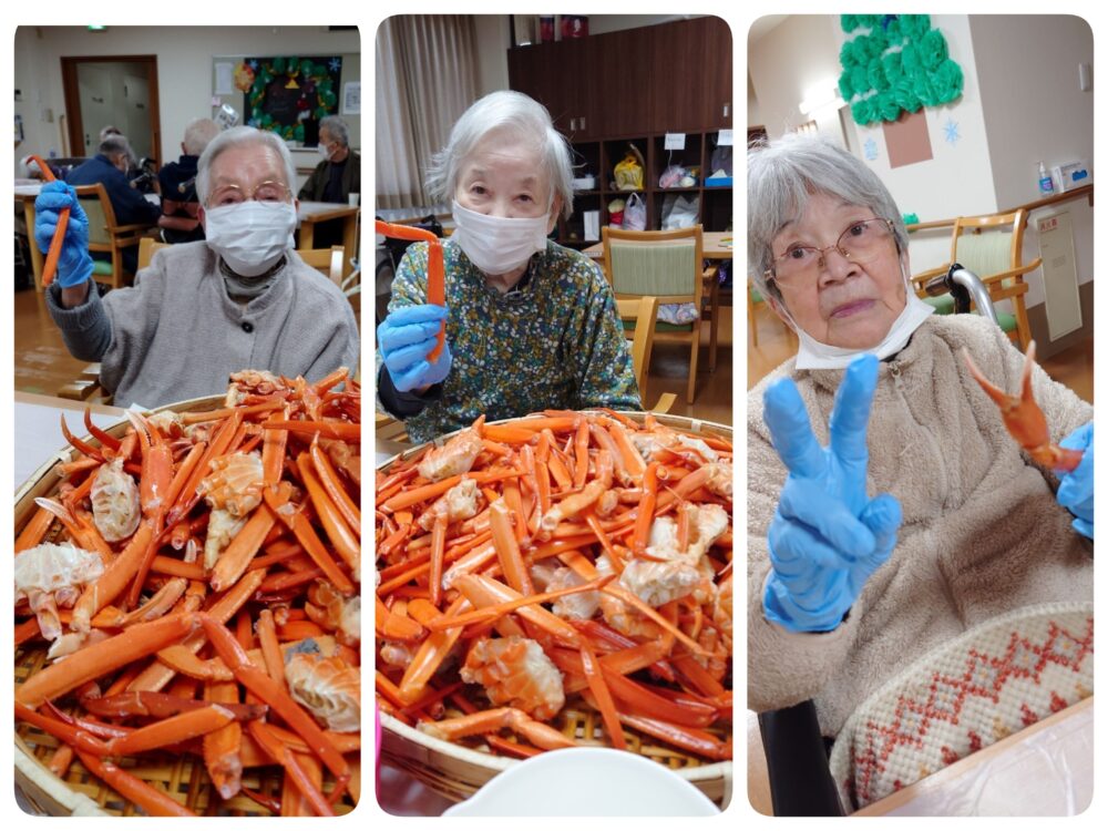 藤枝市老人ホーム_イベント食カニ祭